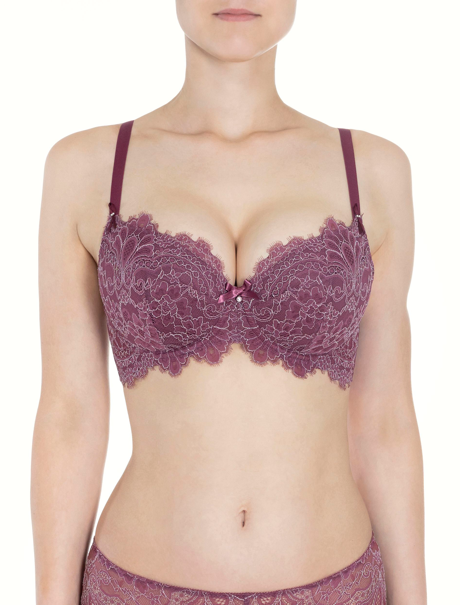 Lauma, Ruby Lace Push-up Bra, On Model Front, 04K16