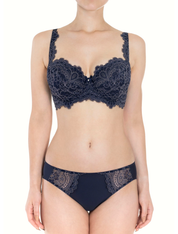 Lauma, Navy Underwired Non-padded Bra, On Model Front, 04K20
