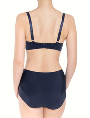 Lauma, Navy Half-padded Bra, On Model Back, 04K40