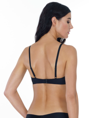 Lauma, Black Push-Up Bra, On Model Back, 05K10