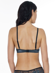 Lauma, Dark Grey Wireless Push-up Bra, On Model Back, 07K38
