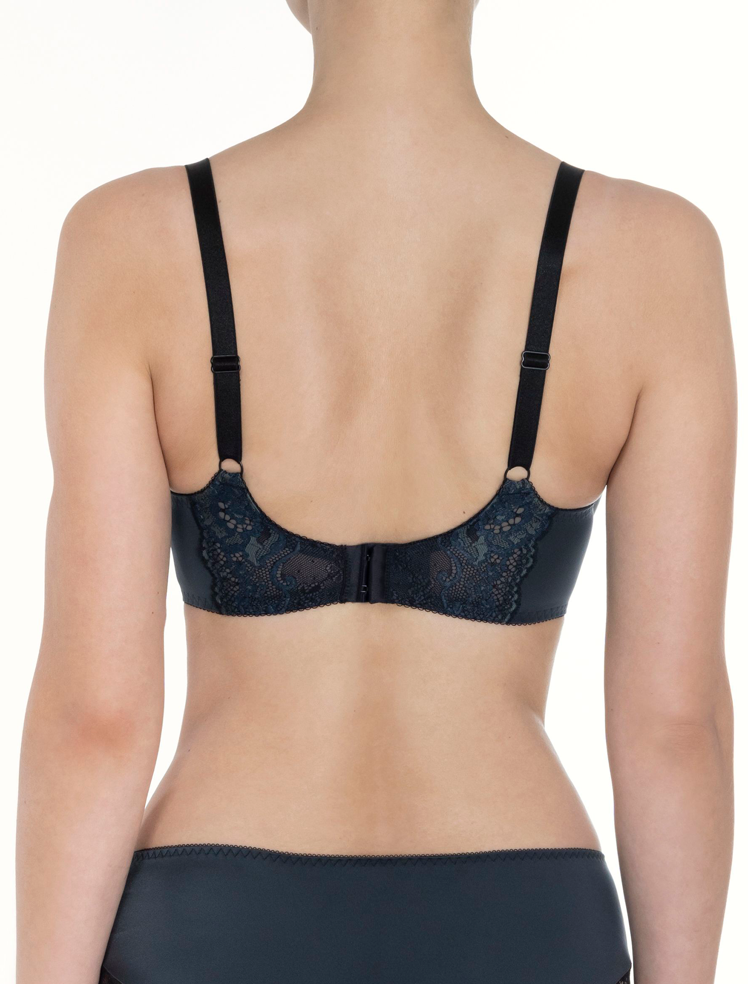 Lauma, Dark Grey Half-padded Bra, On Model Back, 07K42
