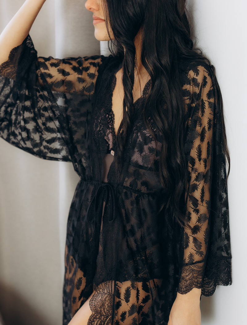 Charming Lace Dressing Gown
