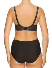 Lauma, Black Underwired Soft-cup Bra, On Model Back, 09H20