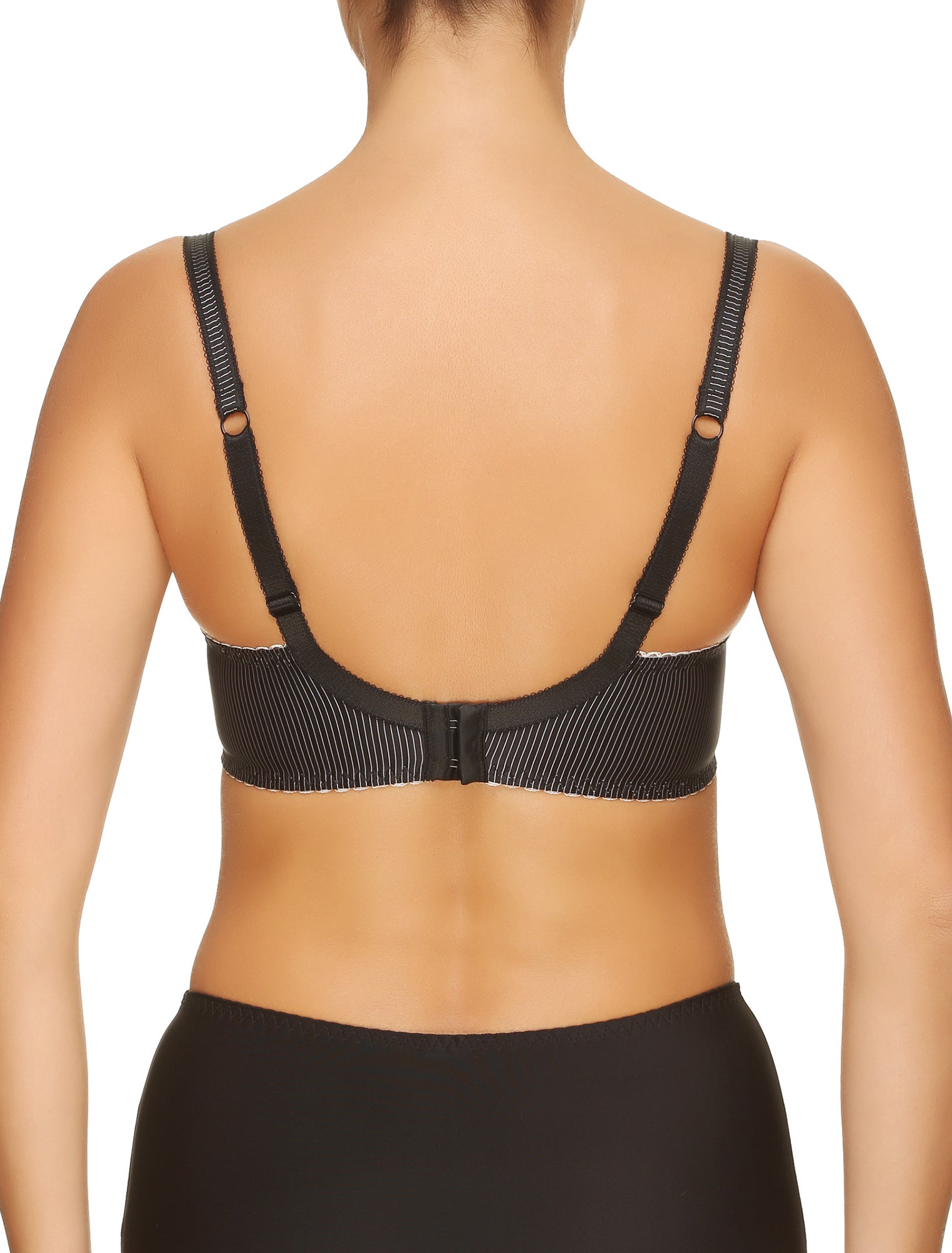 Lauma, Black Underwired Soft-cup Bra, On Model Back, 09H20