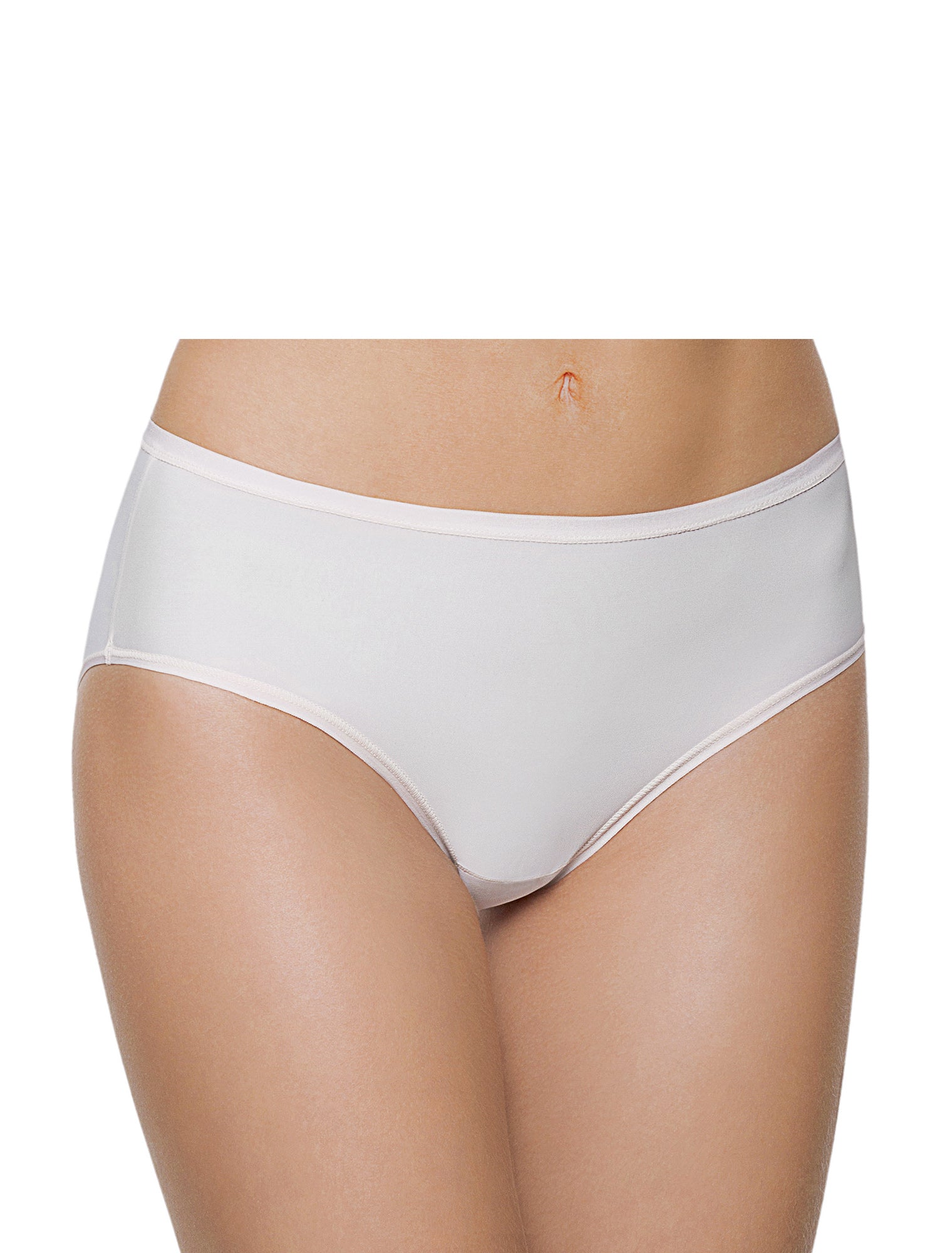 Lauma, White Micro Mid Waist Panties, On Model Front, 10B58