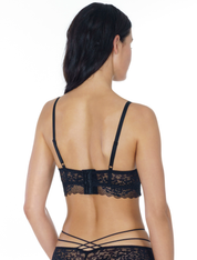 Lauma, Black Push-up Bustier Bra, On Model Back, 10K10