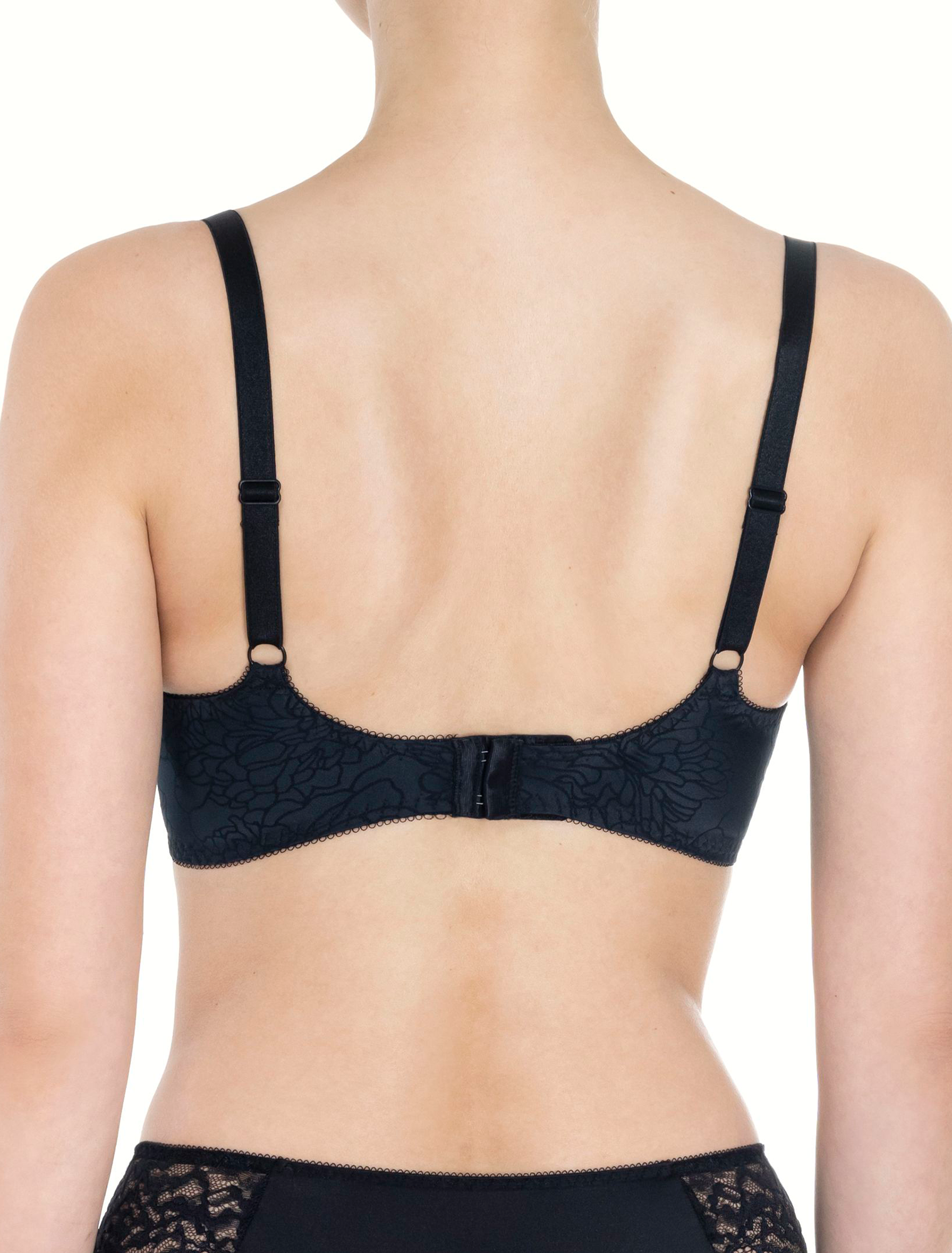Lauma, Black Underwired Non-padded Bra, On Model Back, 10K20