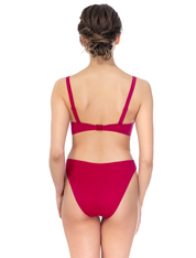 Lauma, Red High Cut Bikini Bottom, On Model Back, 12J56