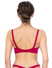 Lauma, Red Bikini Top, On Model Back, 12J31