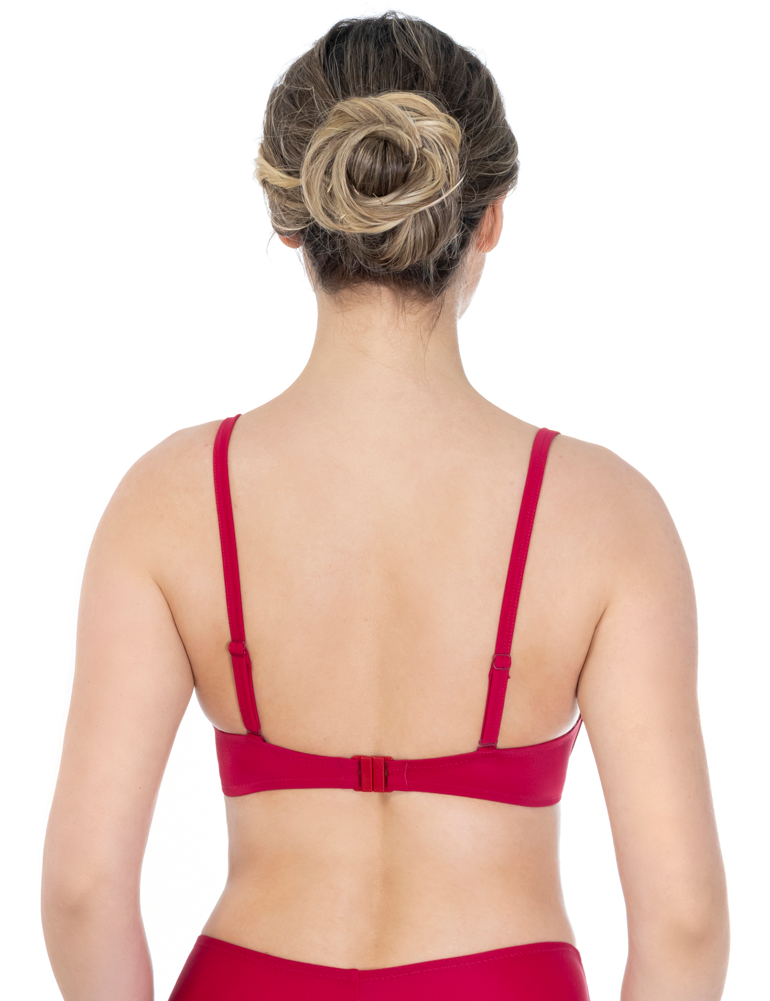 Lauma, Red Push-up Bikini Top, On Model Back, 12J35
