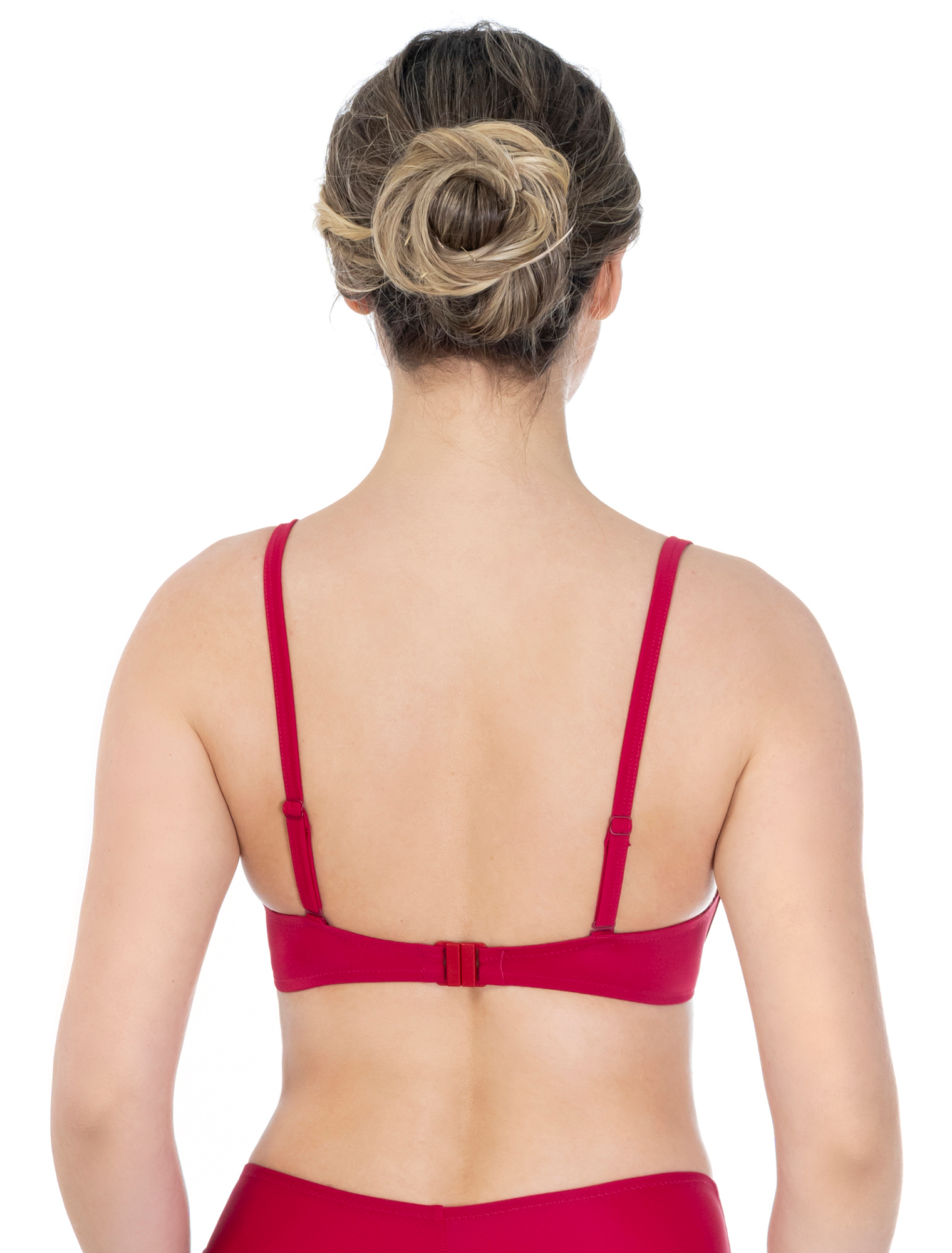 Lauma, Red Push-up Bikini Top, On Model Back, 12J35