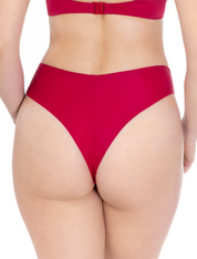 Lauma, Red High Cut Brazilian Bikini Bottom, On Model Back, 12J60