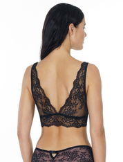 Lauma, Black Lace Bralette, On Model Back, 12K22