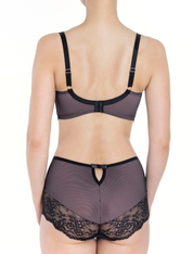 Lauma, Black Half-padded Bra, On Model Back, 12K40