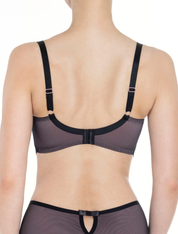 Lauma, Black Half-padded Bra, On Model Back, 12K40