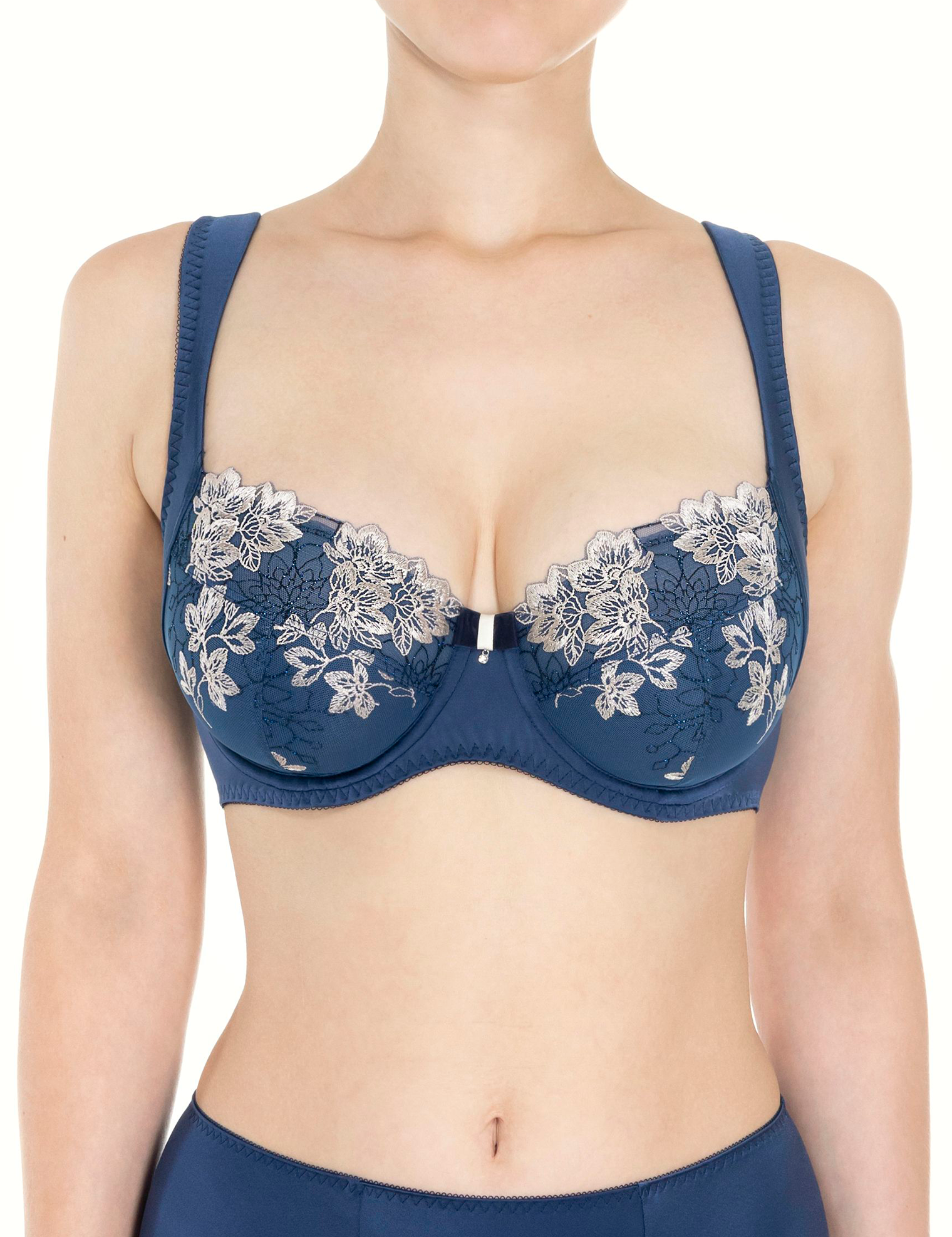 Lauma, Blue Underwired Bra, On Model Front, 14K22