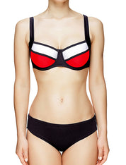 Lauma, Red And Blue Bikini Top, On Model Front, 16J20