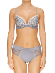 Lauma, Grey Push Up Bra, On Model Front, 17H35