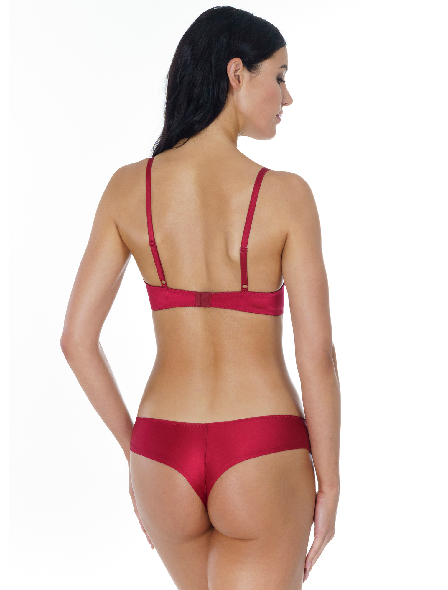 Lauma, Red Push-up Bra, On Model Back, 17K10