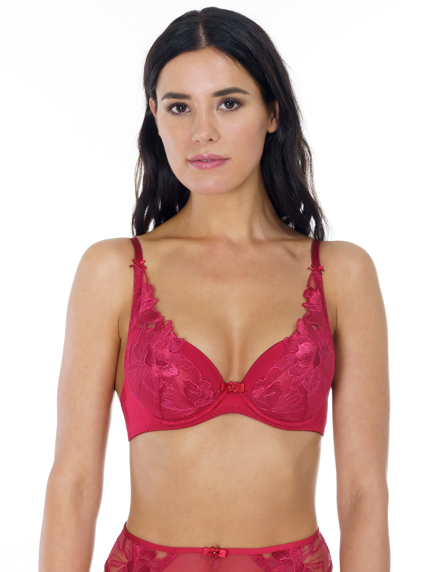 Lauma, Red Push-up Bra, On Model Front, 17K10