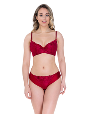 Lauma, Red Push-up Bra, On Model Front, 17K10