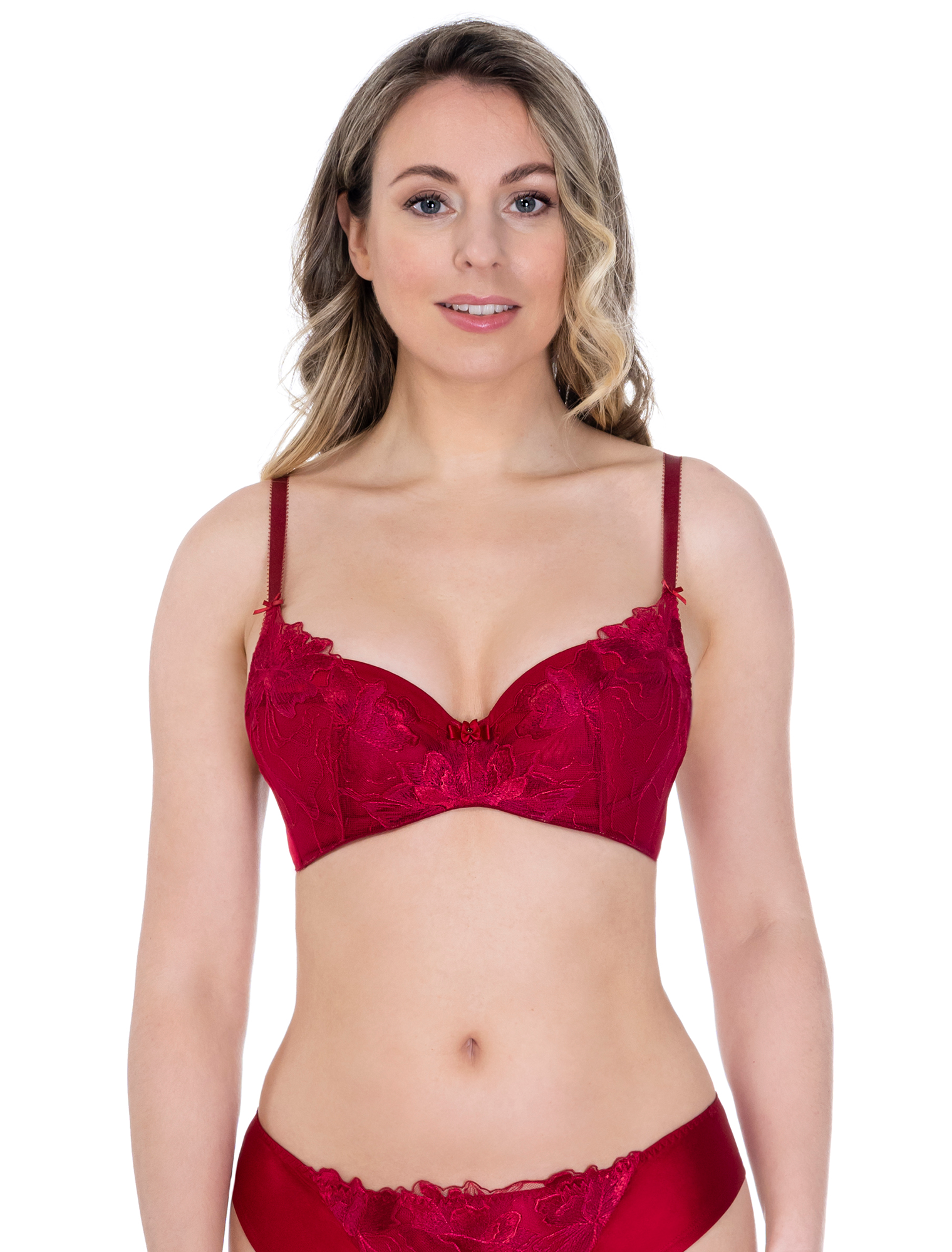 Lauma, Red Push-up Bra, On Model Front, 17K15