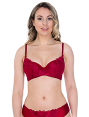 Lauma, Red Push-up Bra, On Model Front, 17K15