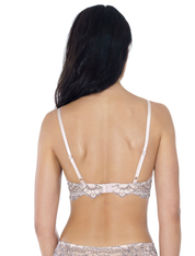 Lauma, Beige Non-wired Lace Push-up Bra, On Model Back, 19K38