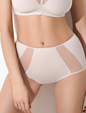 Lauma, Beige High Waist Panties, On Model Front, 20K51