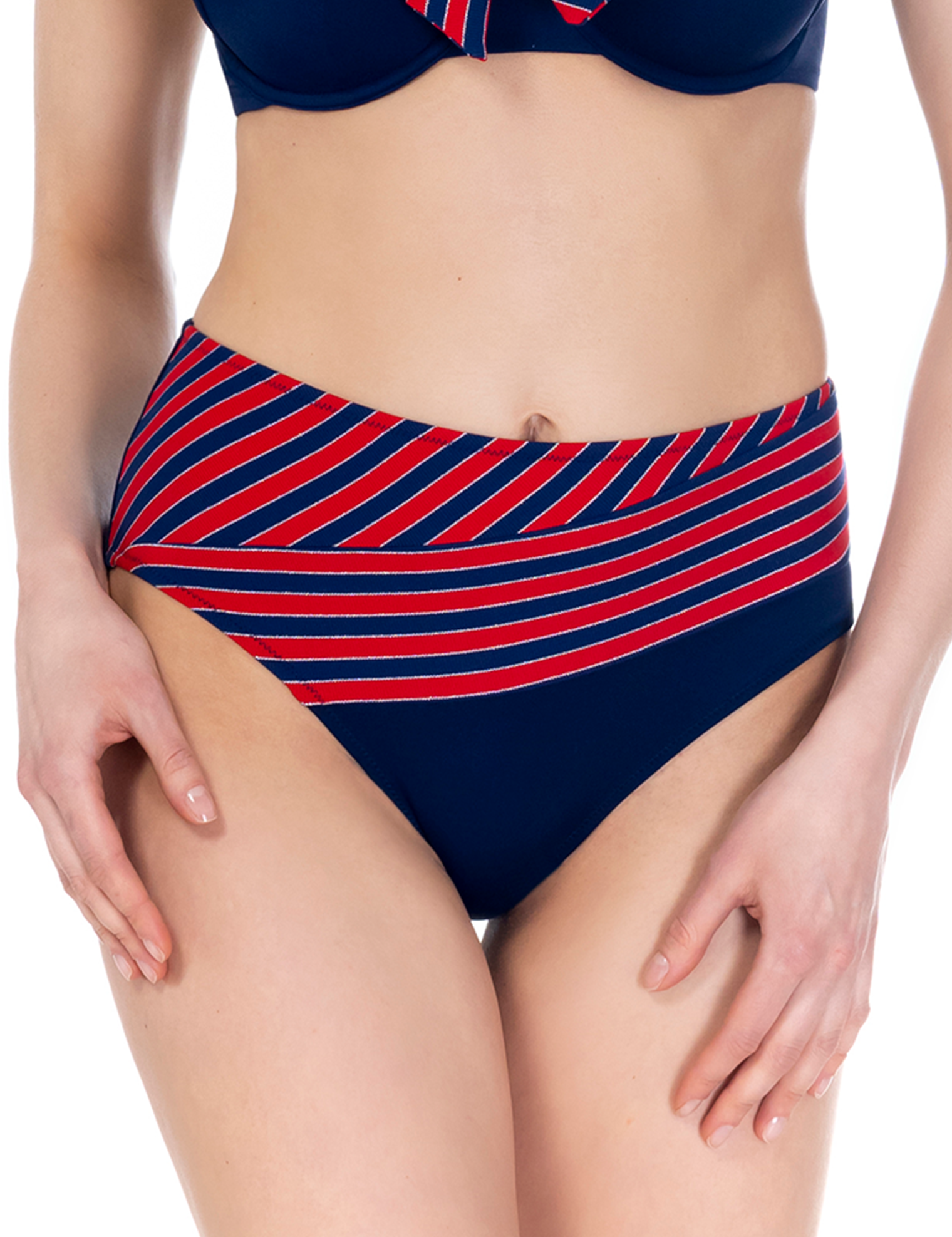 Lauma, Navy Bikini Bottom, On Model Front, 20K51