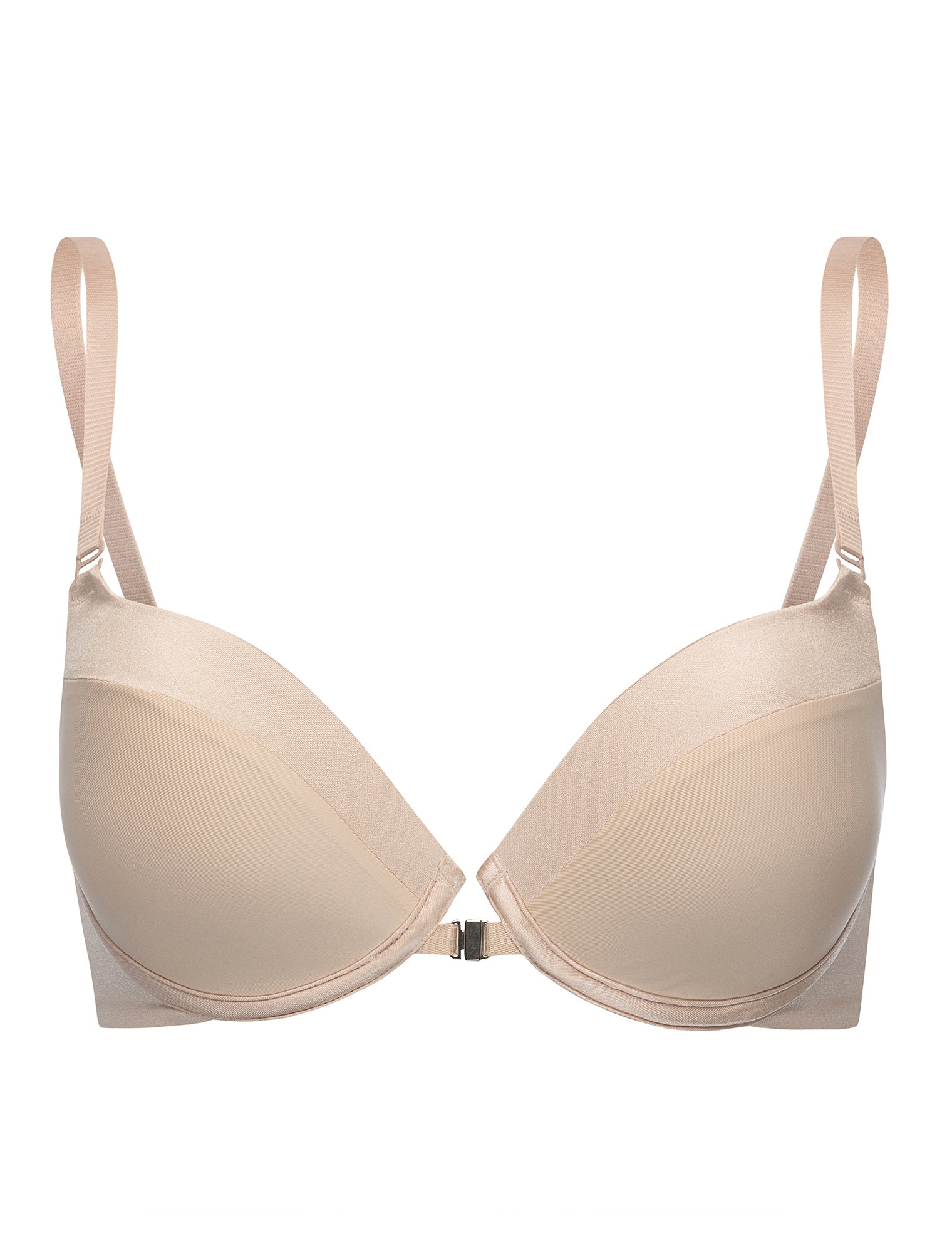 Lauma, Nude Clear Back Push Up Bra, On Model Front, 22F36