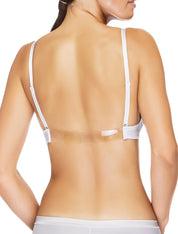 Lauma, White Clear Back Push Up Bra, On Model Back, 22F36
