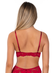 Lauma, Red Lace Push-up Bra, On Model Back, 24K10