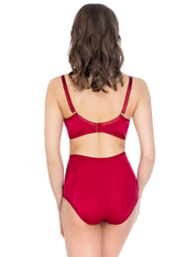 Lauma, Red Half-padded Bra, On Model Back, 24K40