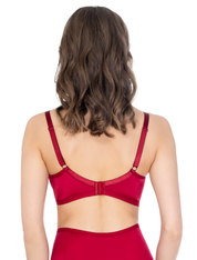 Lauma, Red Half-padded Bra, On Model Back, 24K40