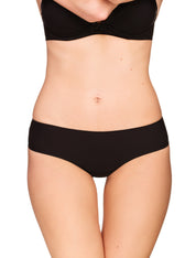 Lauma, Black Mid Waist Shorts Panties, On Model Front, 26F70