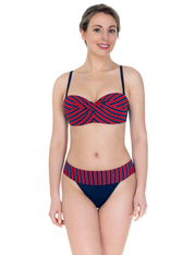 Lauma, Navy Bikini Top, On Model Front, 20K30