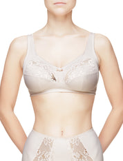 Lauma, Nude Wireless Non-padded Bra, On Model Front, 29C22