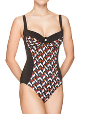 Lauma, Black Swimsuit, On Model Front, 34H80