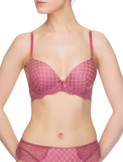 Lauma, Pink Molded Push-up Bra, On Model Front, 35J35