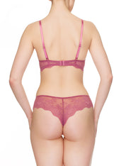 Lauma, Pink Molded Cup Push-up Bra, On Model Back, 35J35