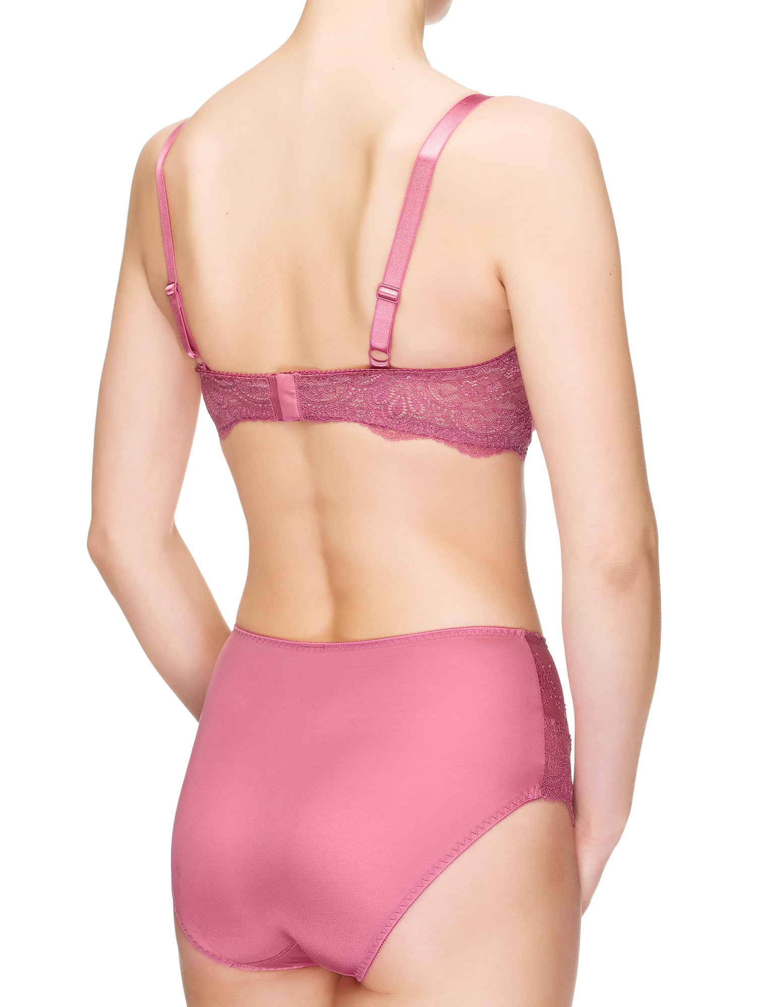 Lauma, Pink Half-padded Bra, On Model Back, 35J40