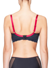 Lauma, Blue Half Padded Bra, On Model Back, 38H40