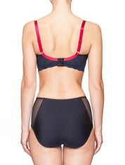 Lauma, Blue Half Padded Bra, On Model Back, 38H40