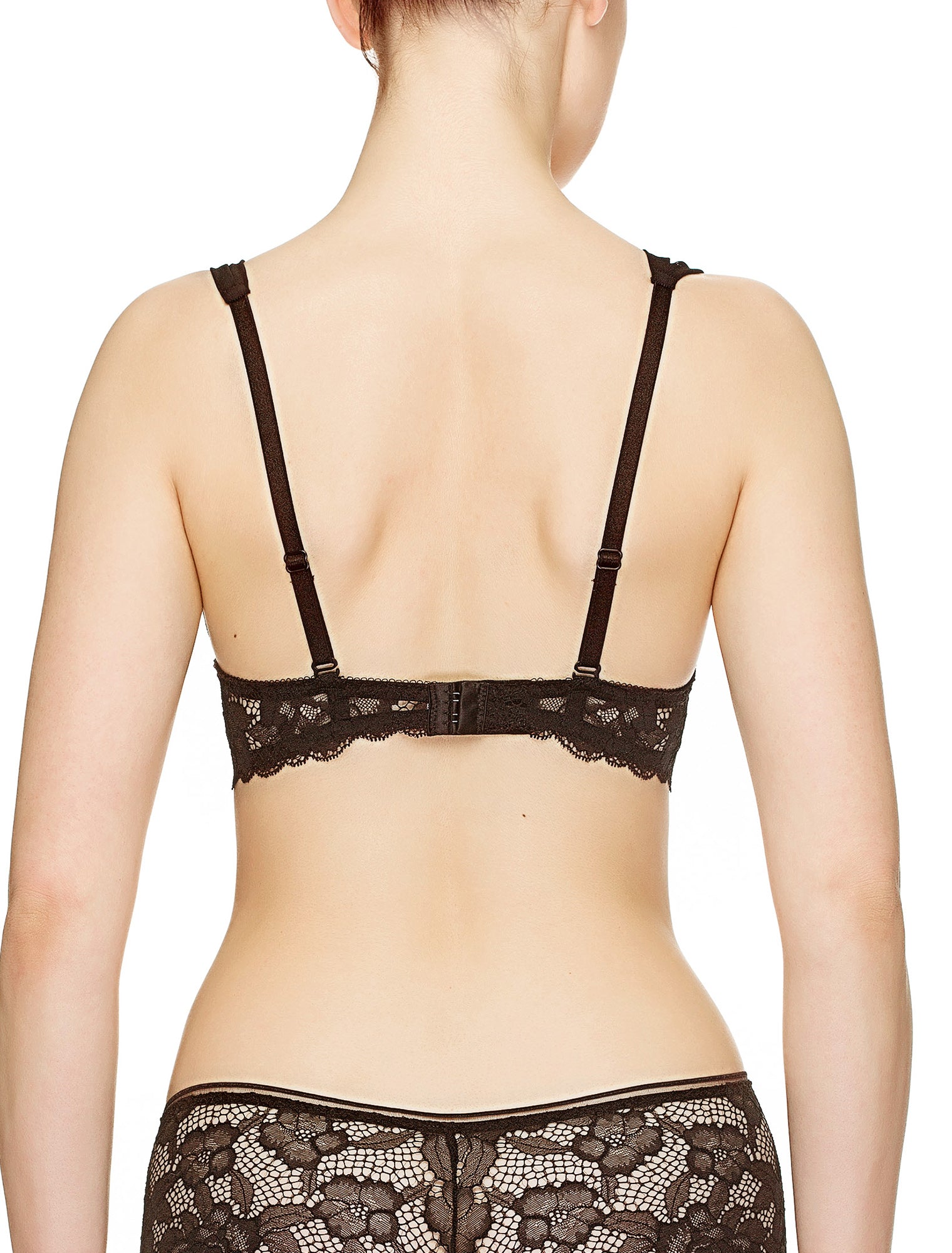 Lauma, Black Push-up Bra, On Model Back, 39J10