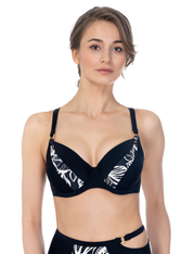 Lauma, Black Bikini Top, On Model Front, 40K20