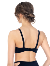 Lauma, Black Bikini Top, On Model Back, 40K20