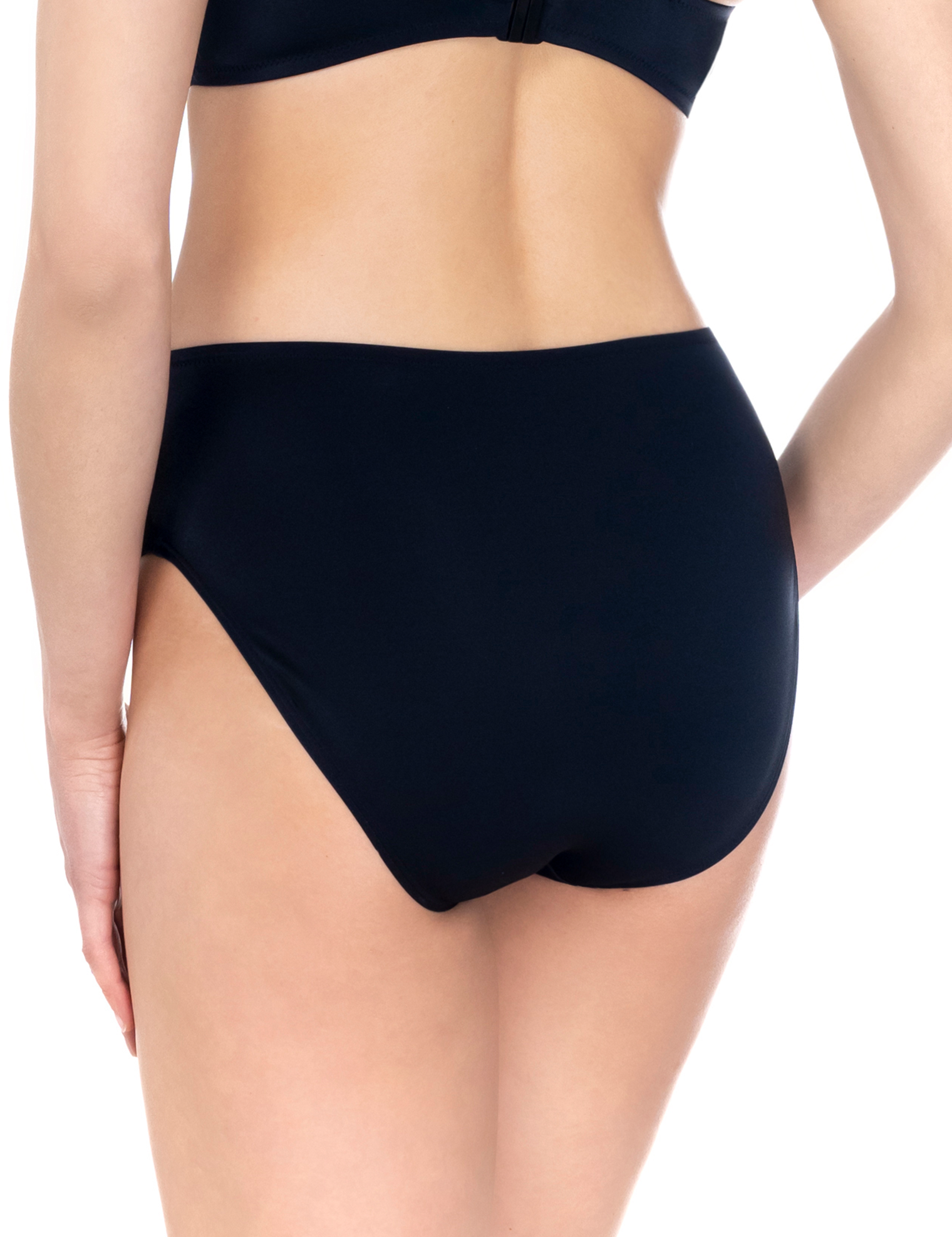 Lauma, Black Bikini Bottom, On Model Back, 40K52