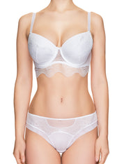 Lauma, White Padded Bustier Bra, On Model Front, 42H31